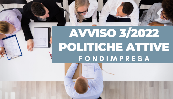 Fondimpresa Avviso 3/2022 Politiche Attive