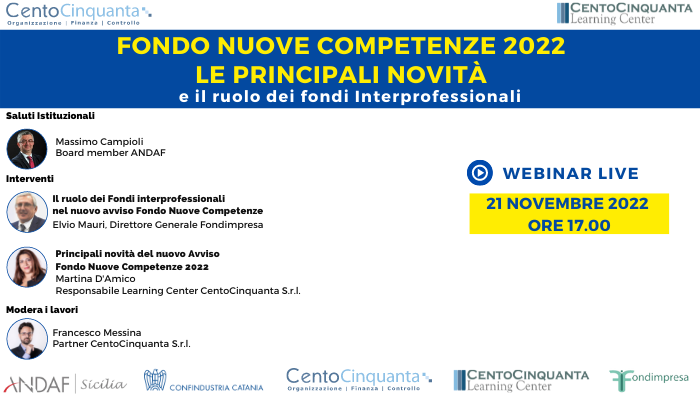 Fondo nuove competenze novità 2022